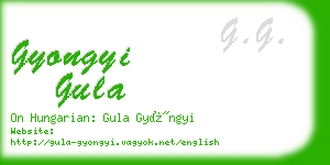gyongyi gula business card